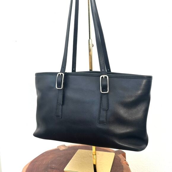 Vintage Coach Legacy Black Leather Tote Bag 9813, 2001 Authentic, Excellent - Picture 3 of 5